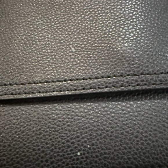 Small Black Satchel Wallet Gold Chain Purse Handbag Zipper Crossbody - Picture 9 of 10